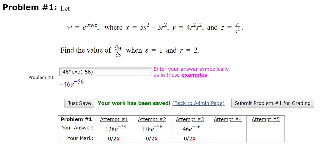 Solved Problem 1 Let W E Xy Z Where X 5s2 3 Chegg Com