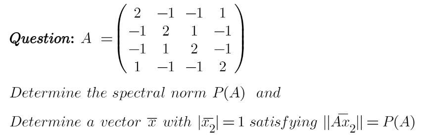 Solved 2 −1 1 -1 2 1 -1 -1 1 2 -1 1 -1 -1 2 Determine the | Chegg.com