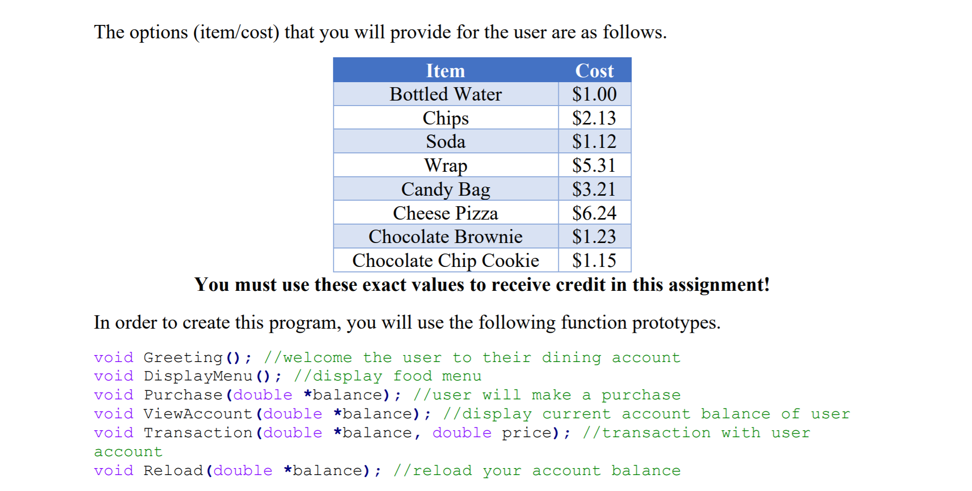 Solved . O The program will have the following setup. The | Chegg.com