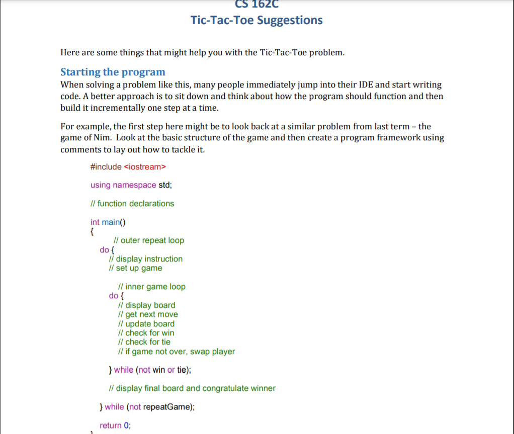 Solved Language C++. No break, continue or goto. I can make | Chegg.com