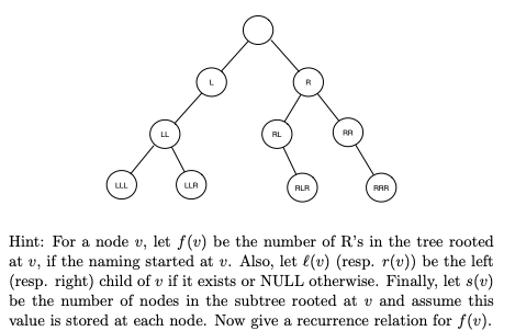 Solved Consider a rooted binary tree with nodes are labelled | Chegg.com