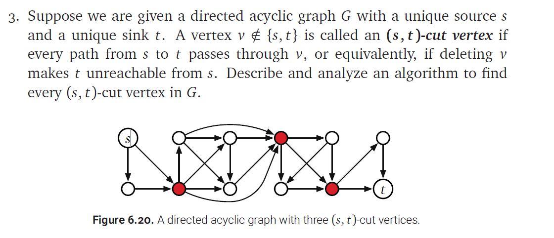 Solved 3. Suppose we are given a directed acyclic graph G | Chegg.com
