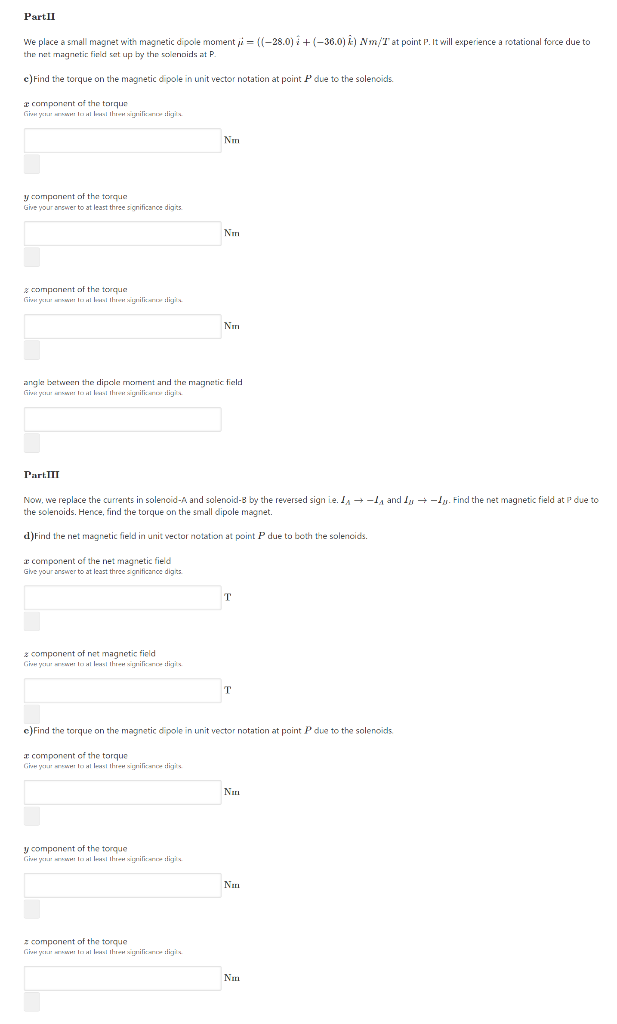 Solved Parti Z Two solenoids A and B are arranged as shown