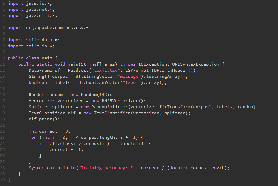 SPEC AND CODE FOR A TEXT CLASSIFIER ASSIGNMENT. | Chegg.com