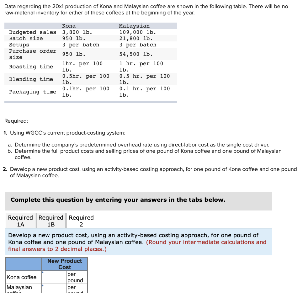 Solved World Gourmet Coffee Company (WGCC) is a distributor
