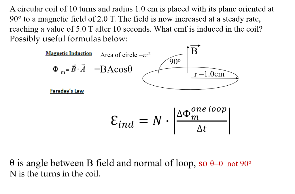 calculate the magnetic field in a coil