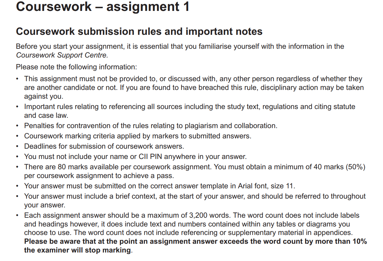 coursework rules uow