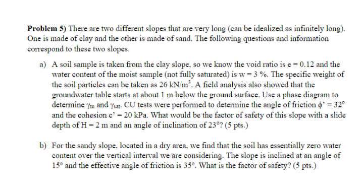 Solved Problem 5) There are two different slopes that are | Chegg.com