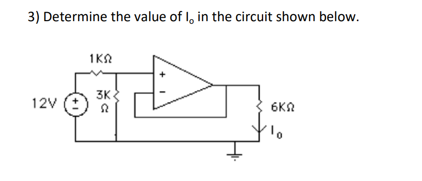 Solved 3) Determine the value of I, in the circuit shown | Chegg.com