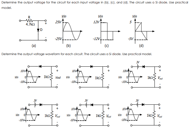 Solved Determine The Output Voltage For The Circuit For Each | Chegg.com