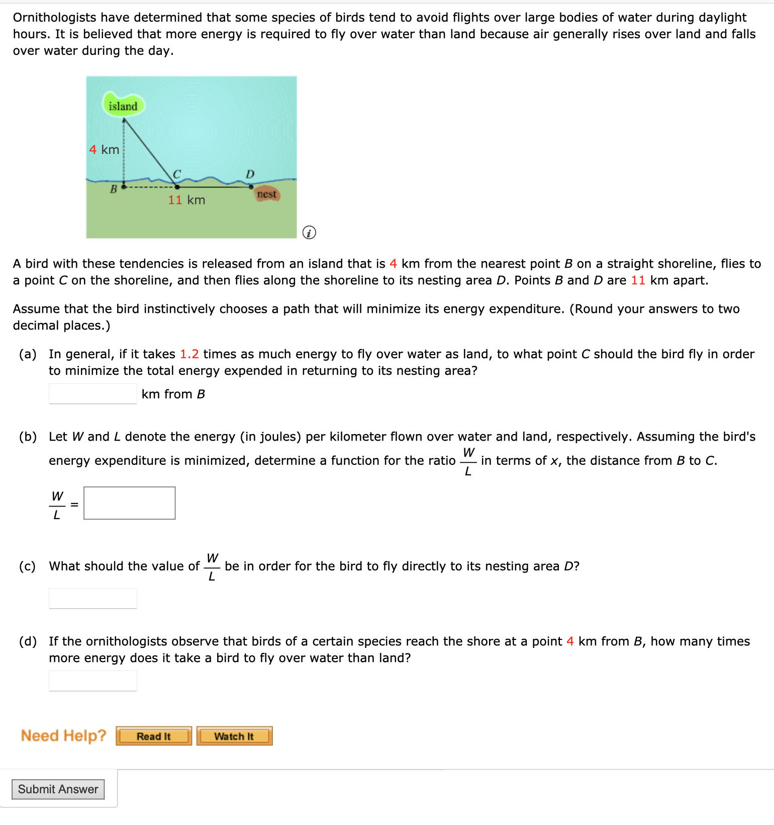 Solved Ornithologists Have Determined That Some Species Of | Chegg.com