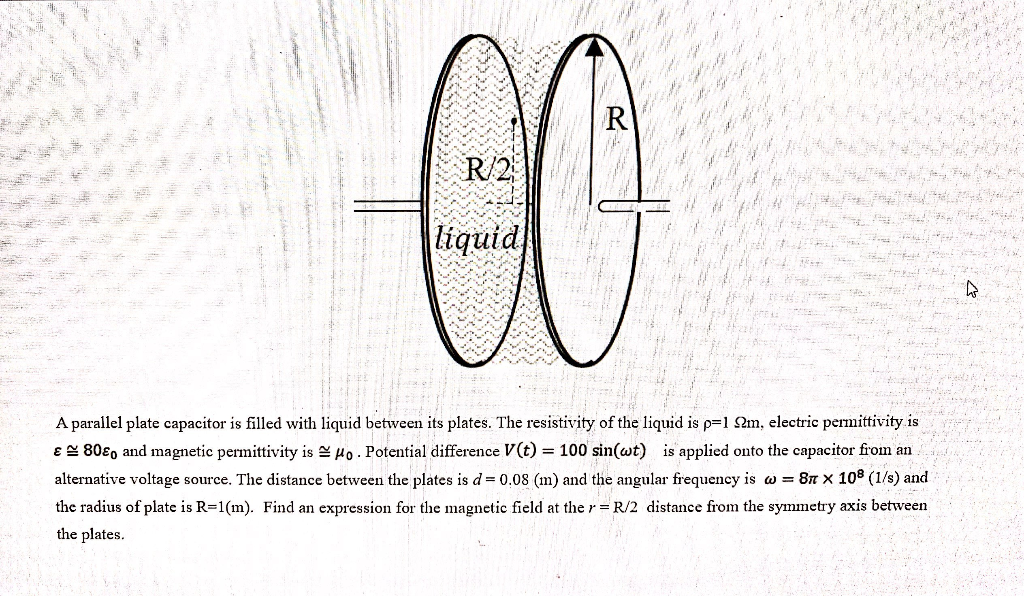 Parallel Module Stig R72 Solved R R72 liquid A parallel plate capacitor is filled | Chegg.com
