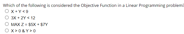 Solved Which of the following is considered the Objective | Chegg.com