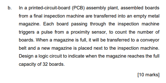 Solved B. In A Printed Circuit-board (PCB) Assembly Plant, | Chegg.com