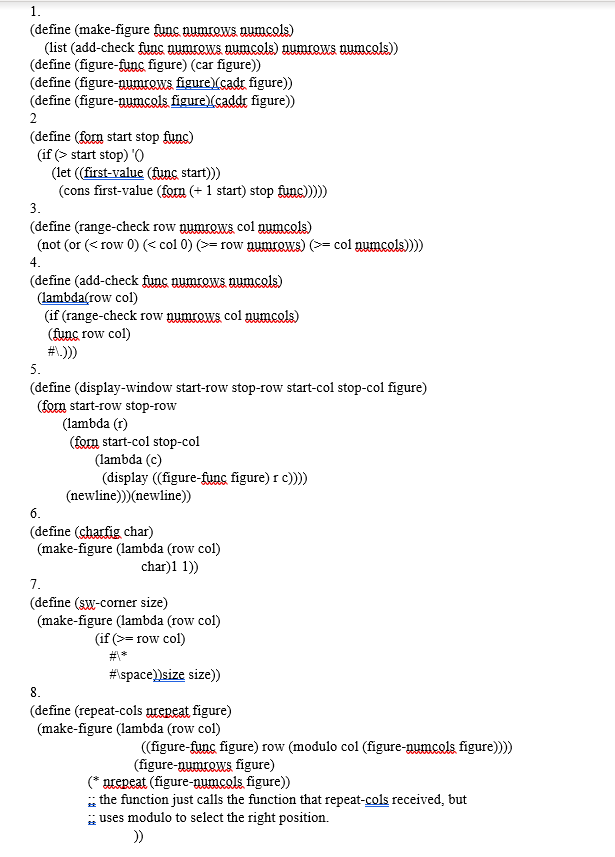 Solved use scheme and the 8 functions to complete the two | Chegg.com