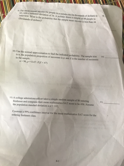 Solved Math 1410 Review Ex MULTIPLE CHOICE Choose the one | Chegg.com