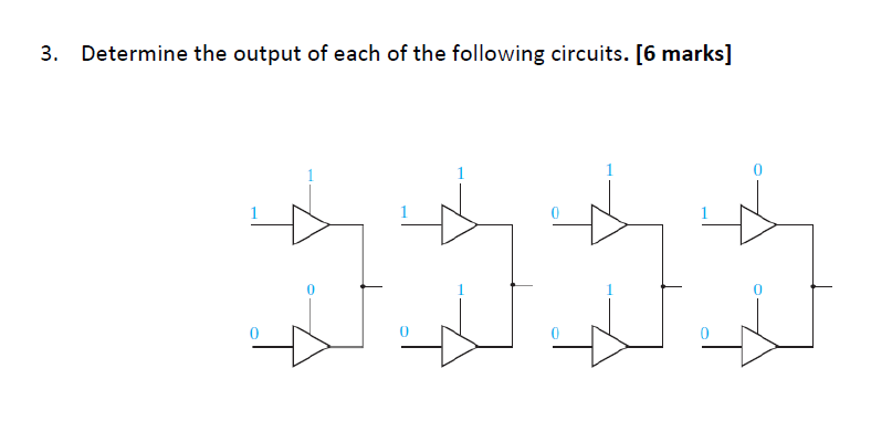 Solved Determine the output of each of the following | Chegg.com