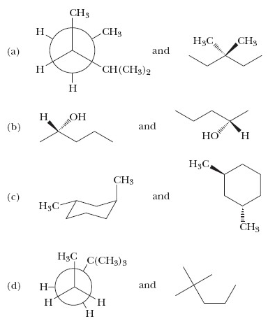 Solved Determine whether the following pairs of structures | Chegg.com