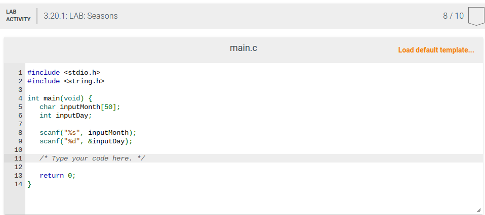 Solved 3.20 LAB: SeasonsWrite a program that takes a date | Chegg.com