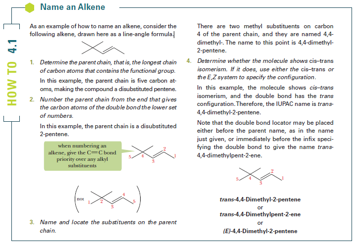 Solved Name an Alkene As an example of how to name an | Chegg.com