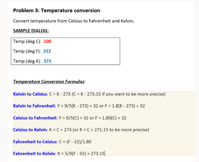 ⏩SOLVED:Temperature Use the formula for conversion between…