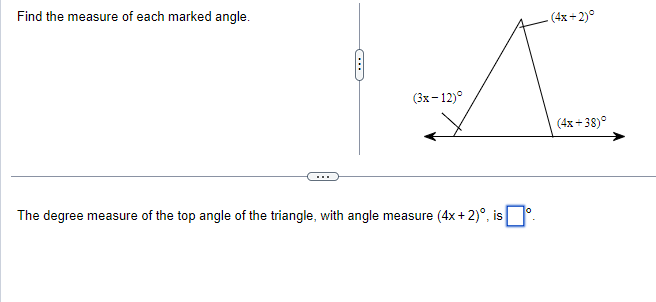 Solved Find the measure of each marked angle. The degree | Chegg.com