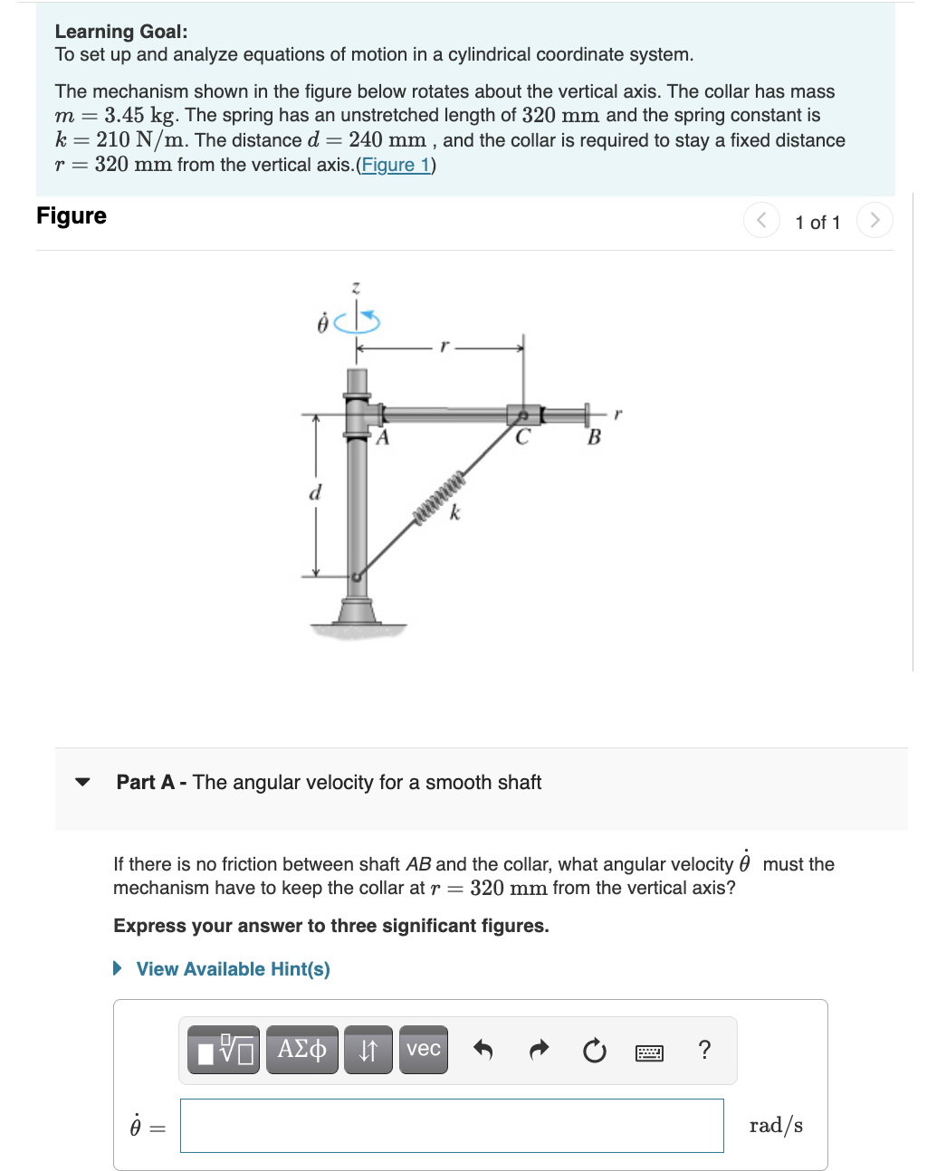 Solved Learning Goal: To set up and analyze equations of | Chegg.com