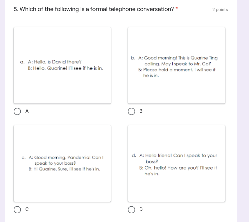 Solved 2 points 9. Sheila has this endearing way of | Chegg.com