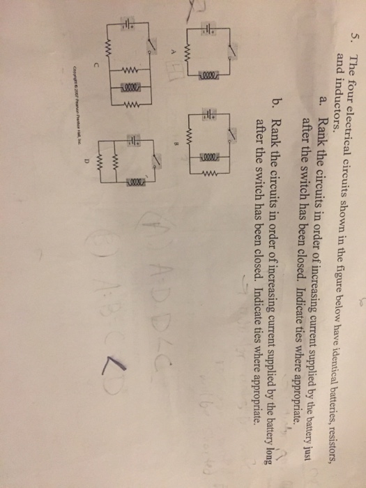 Solved The four electrical circuits shown in the figure | Chegg.com