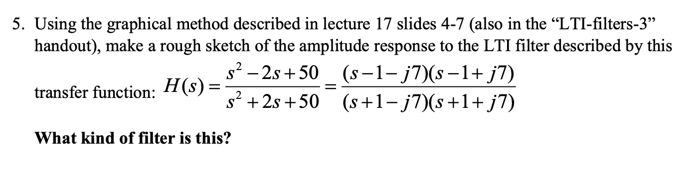 Solved 5. Using the graphical method described in lecture 17 | Chegg.com