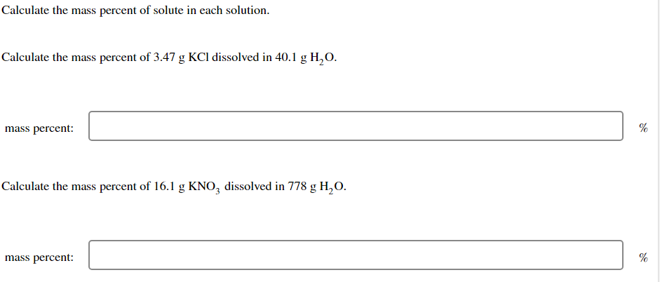 how to calculate mass percent of a solution given density and molarity