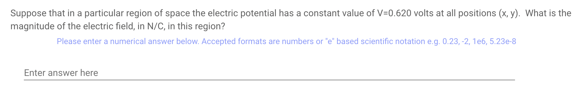 Solved Suppose that in a particular region of space the | Chegg.com