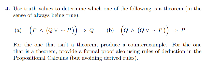 Solved Use truth values to determine which one of the | Chegg.com