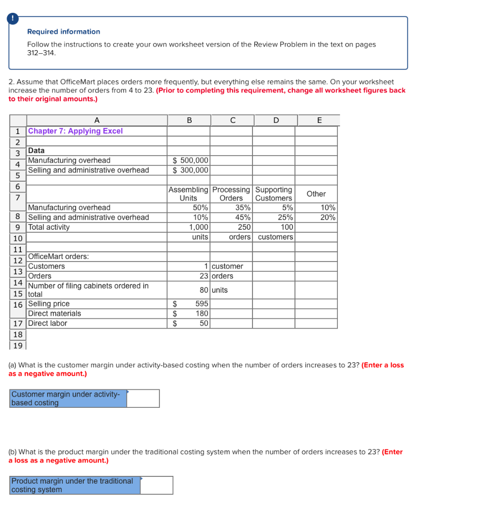 Solved Required information Follow the instructions to | Chegg.com