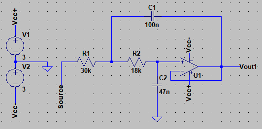 Solved Design a second order active low pass filter with cut | Chegg.com