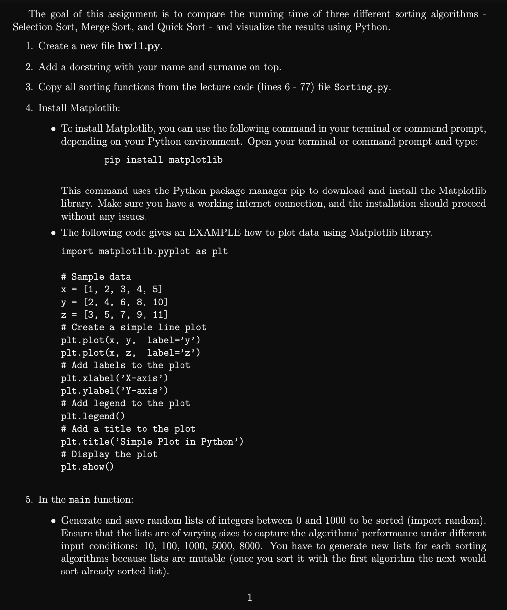 Comparison of running times for each method.