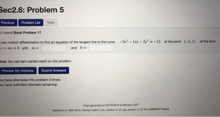 Solved ec2.6: Problem 5 Previous Problem List Next (1 point) | Chegg.com