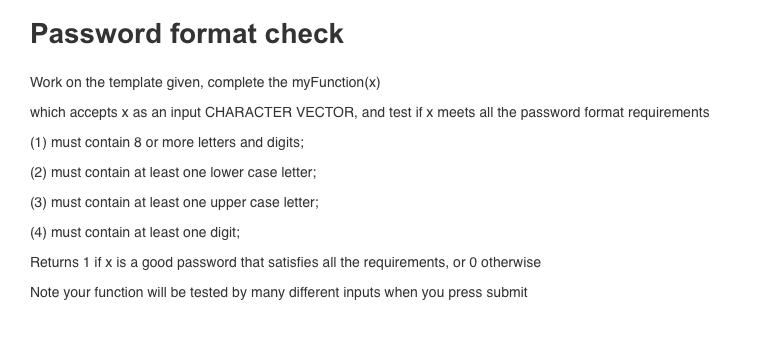 Solved SCRIPT TO FILL IN: MATLAB function y = | Chegg.com