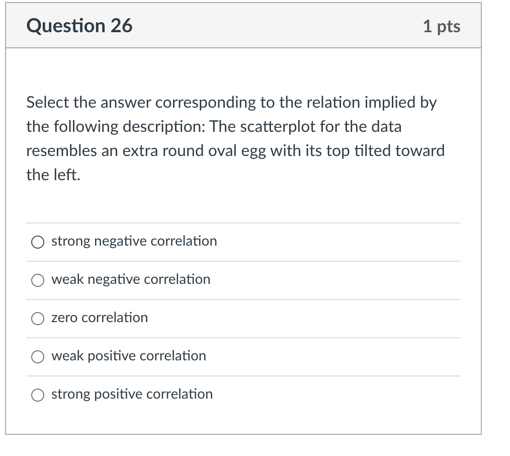 Solved Question 26 1 pts Select the answer corresponding to | Chegg.com