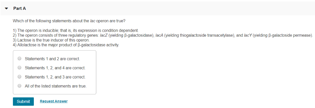 Solved Part A Which of the following statements about the | Chegg.com