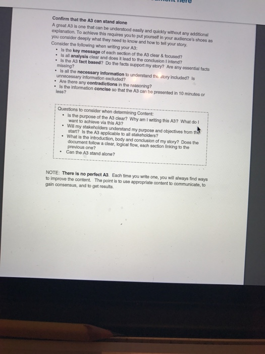 Solved Writing an A3 document A3 Take Home Activity: DUE | Chegg.com