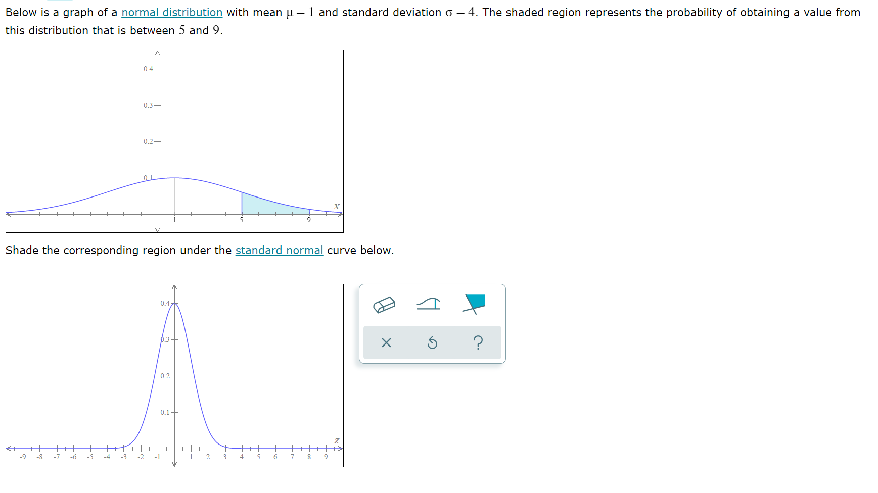 solved-below-is-a-graph-of-a-normal-distribution-with-mean-chegg