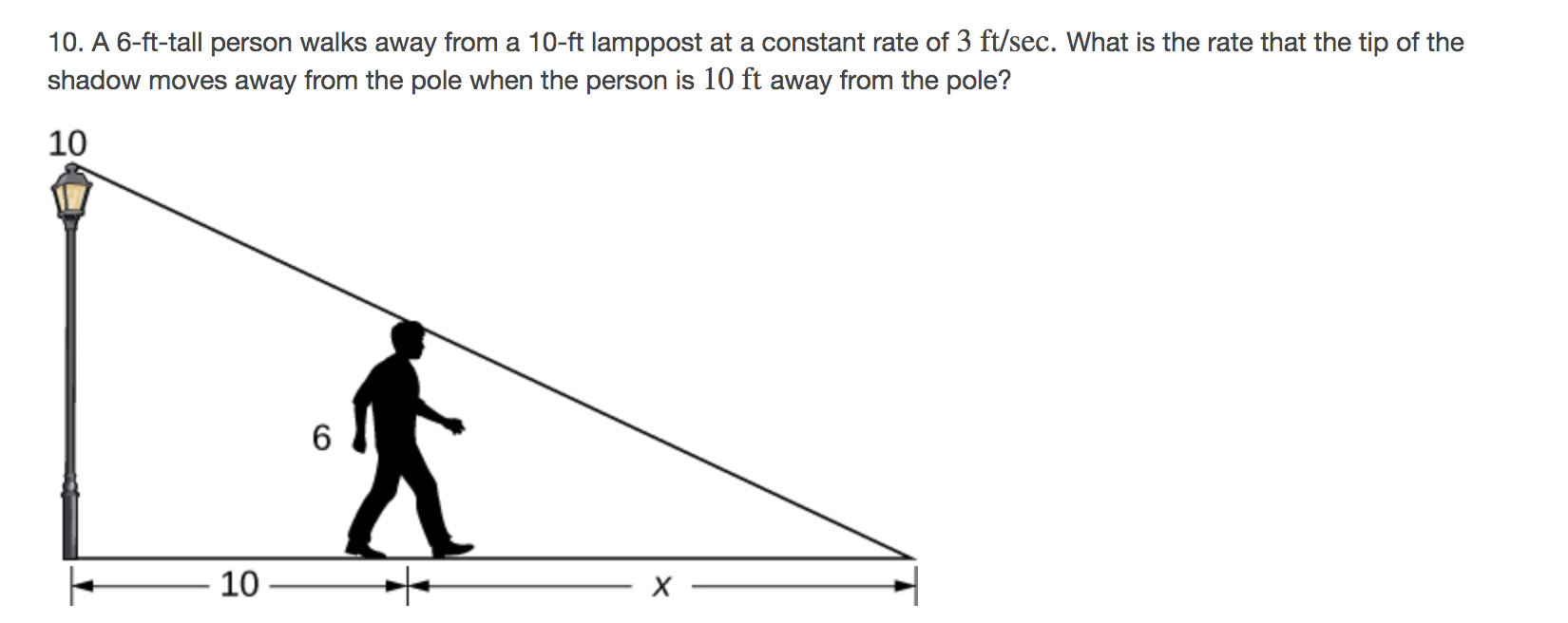 solved-10-a-6-ft-tall-person-walks-away-from-a-10-ft-chegg