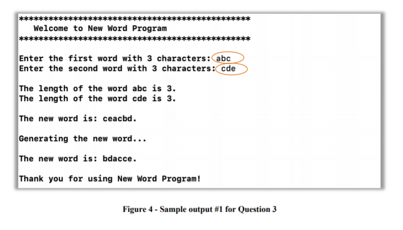 Solved Question #3: New Word (6 pts) Write a program that | Chegg.com
