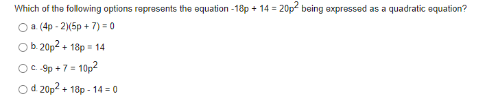 Solved Which of the following options represents the | Chegg.com