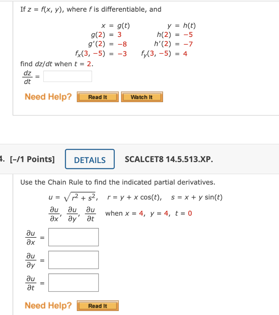 Solved If Z F X Y Where F Is Differentiable And X