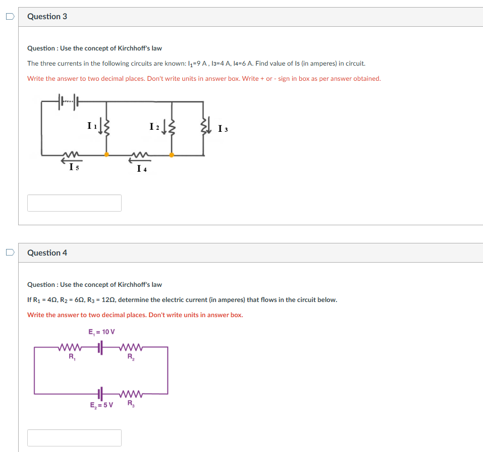 Solved Question 3Question: Use the concept of ﻿Kirchhoff's | Chegg.com