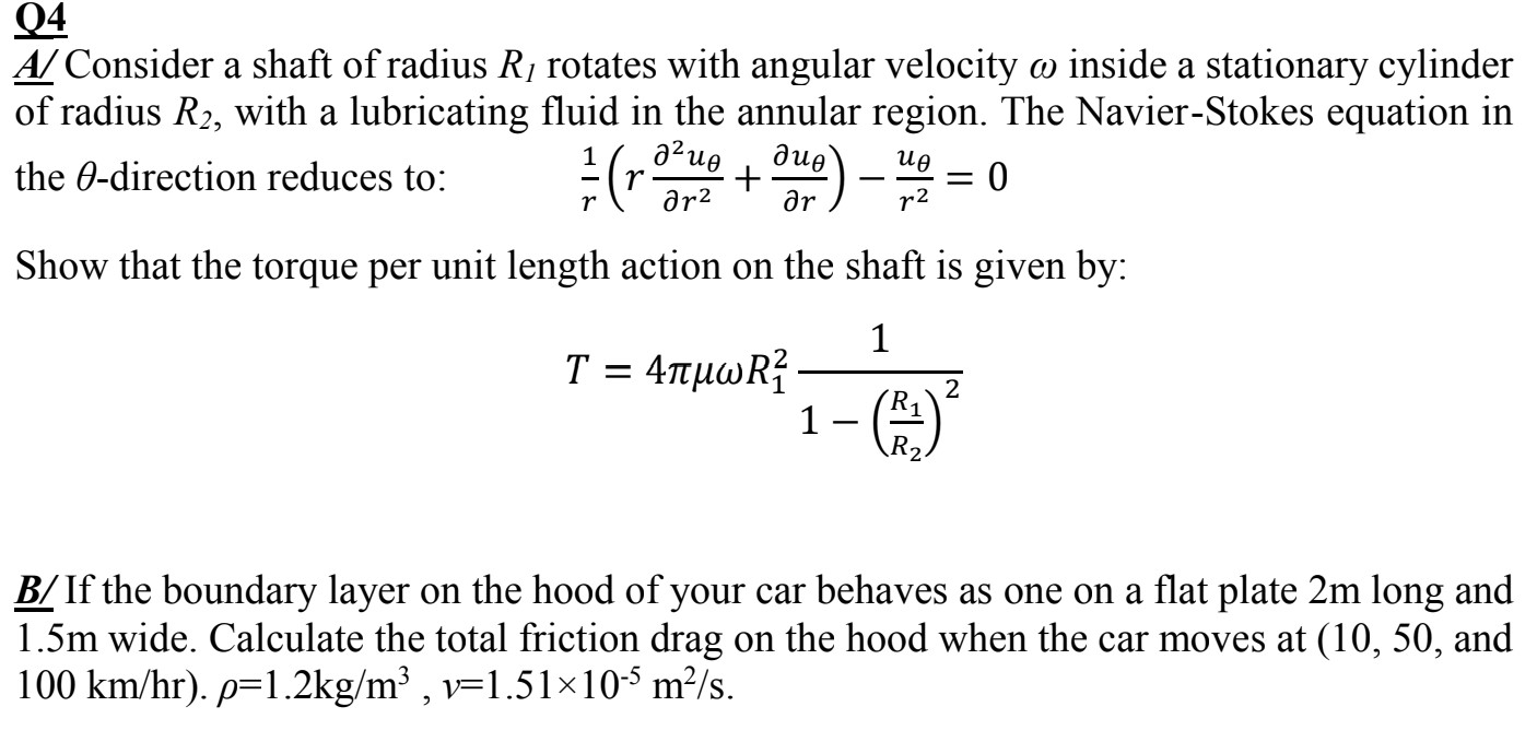 Solved 04 A/ Consider a shaft of radius Rį rotates with