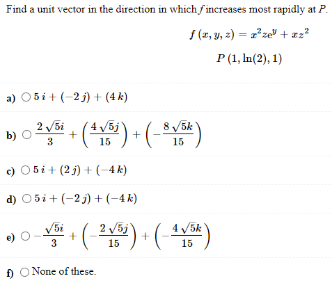 Solved Find The Directional Derivative At The Point P Toward | Chegg.com