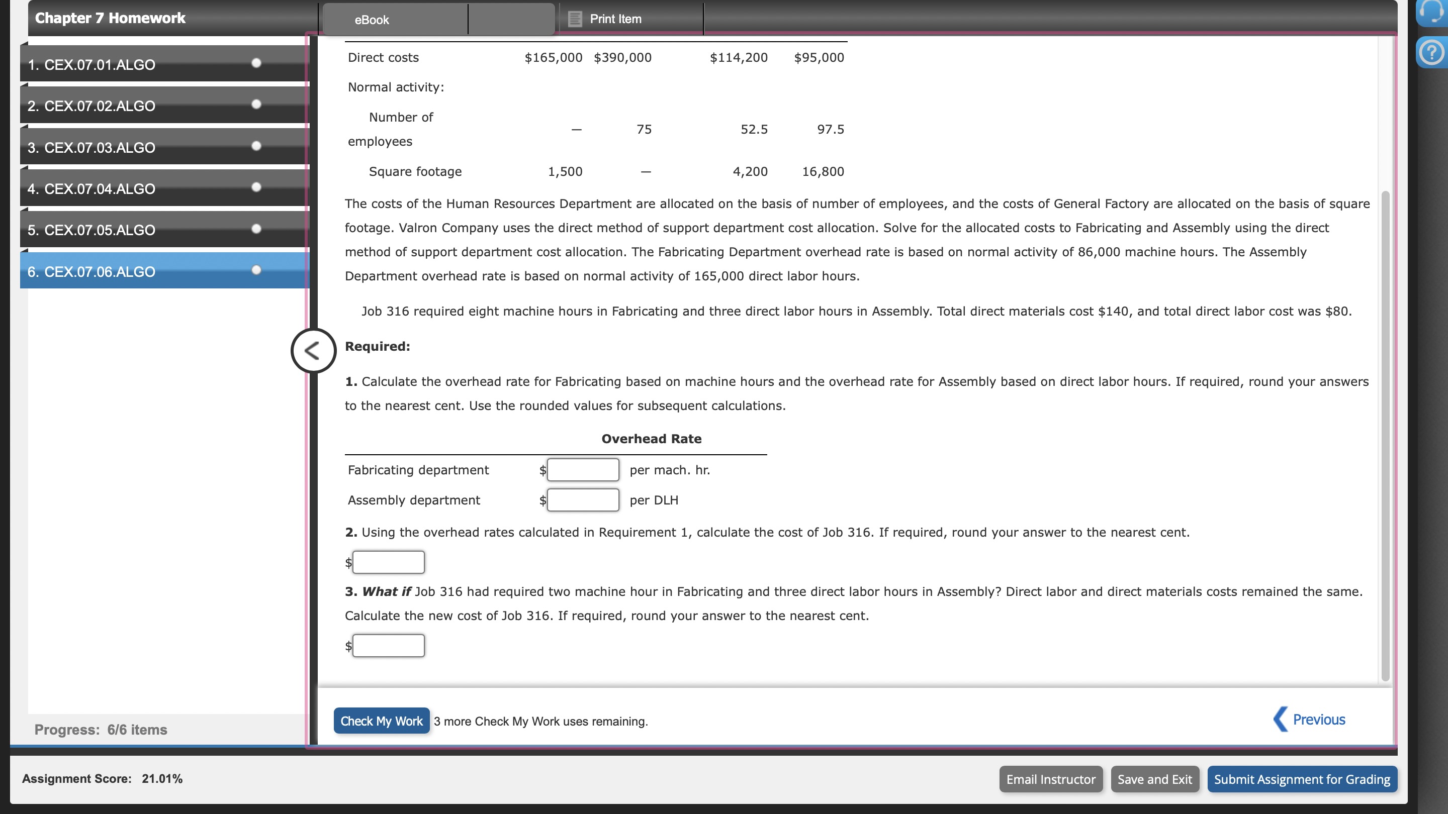 Solved Calculating Departmental Overhead Rates Using | Chegg.com